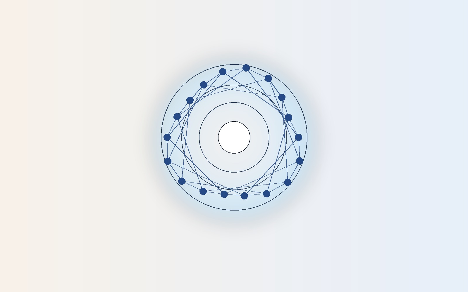 Red abstracta de nodos y organización de información