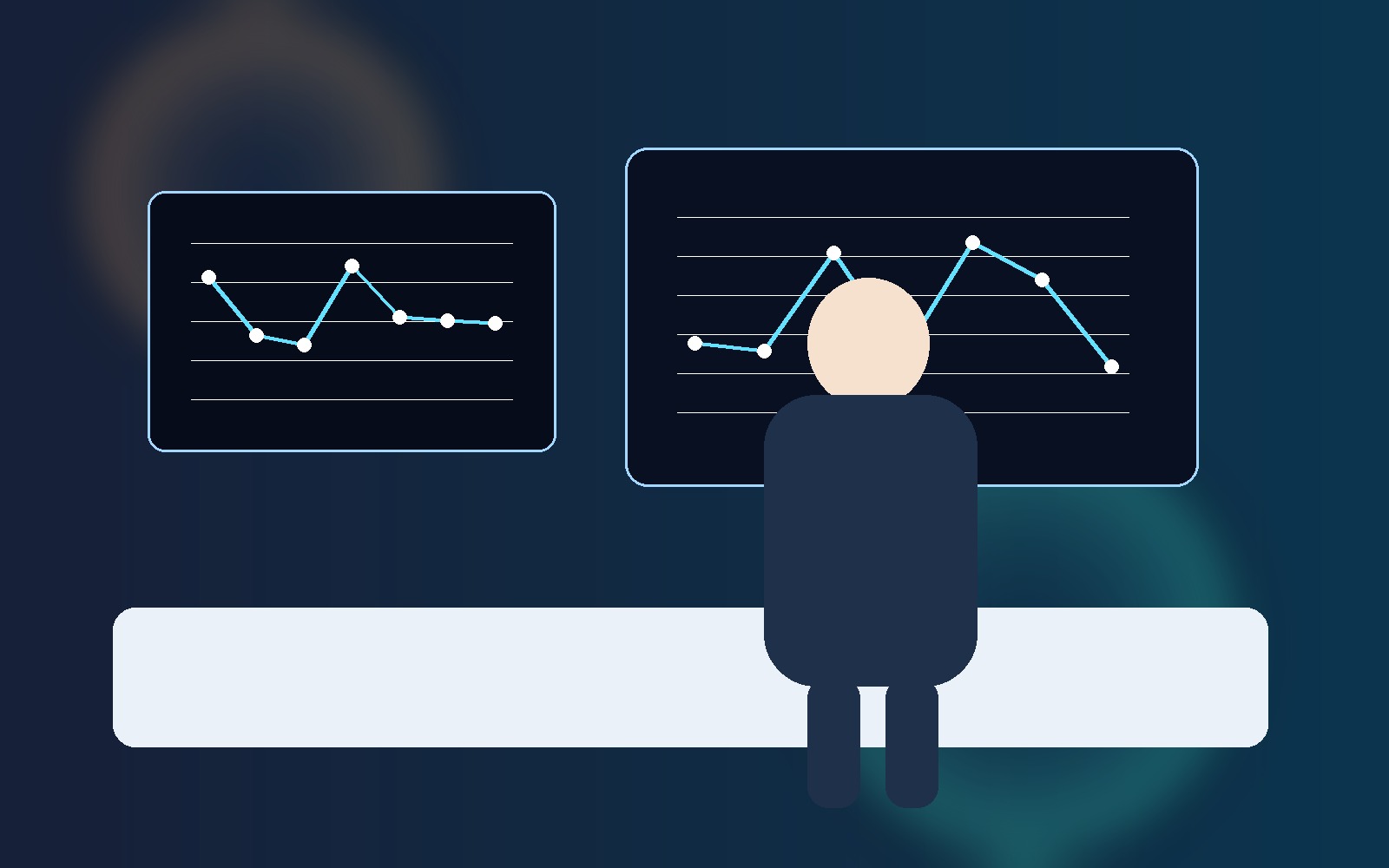 Espacio de trabajo con pantallas y contexto operativo